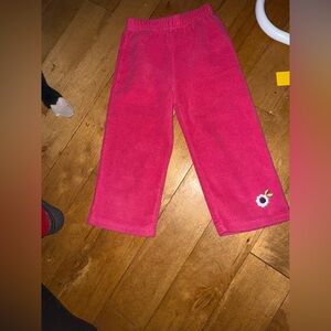 Kids Bright Pink Pants with Daisy Accent